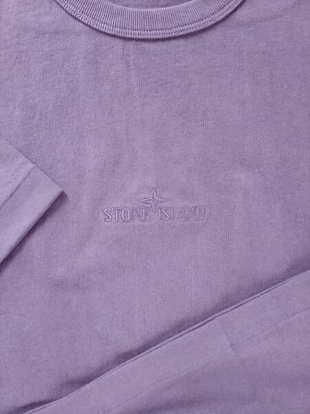 STONE ISLAND T SHIRT 20444 OVERSIZE FIT RICAMATA VIOLA - Image 3