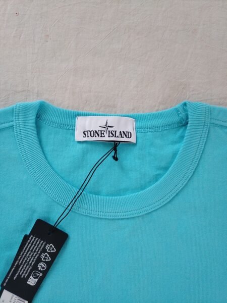 STONE ISLAND T SHIRT 20444 OVERSIZE FIT RICAMATA CIANO - Image 4