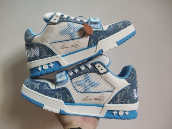LV TRAINERS BLU DENIM - Image 8