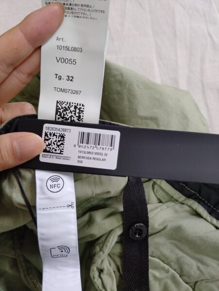 STONE ISLAND PANTALONCINO L0803 STRETCH COTTON CARGO VERDE - Image 5
