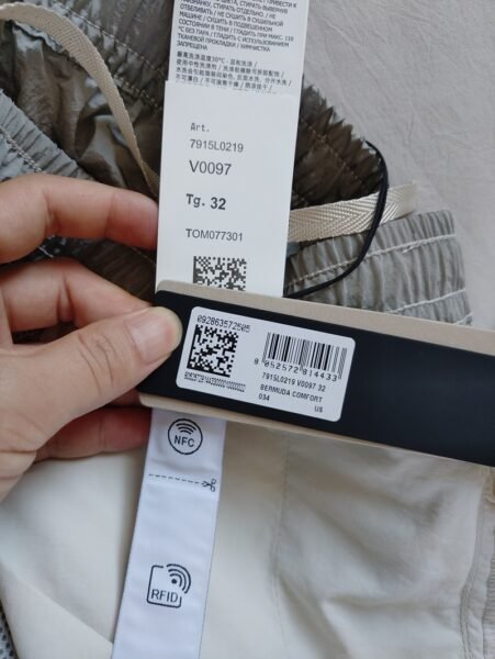 STONE ISLAND PANTALONCINO L0219 NYLON METAL GRIGIO CHIARO - Image 8