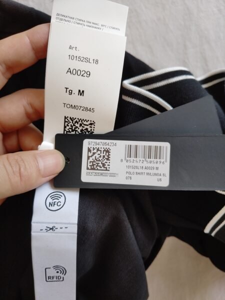 STONE ISLAND LONG SLEEVE POLO 2SL18 NERO - Image 5