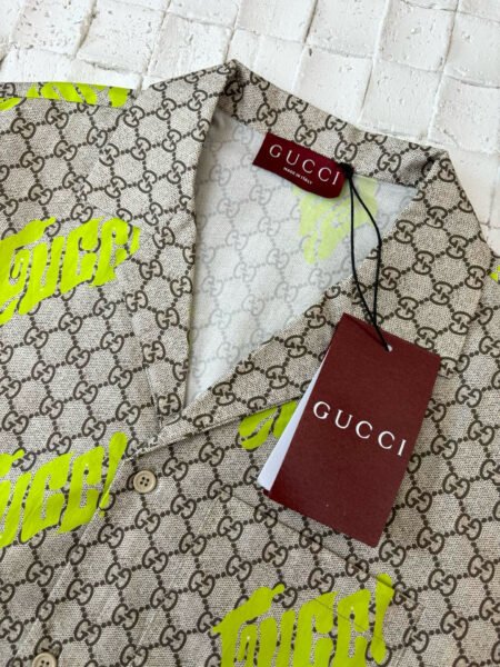 GUCCI CAMICIA BEIGE E LIME - Image 9