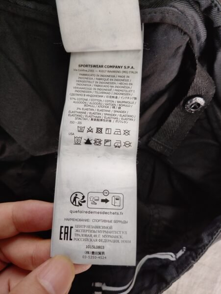 STONE ISLAND PANTALONCINO L0803 STRETCH COTTON CARGO NERO - Image 15