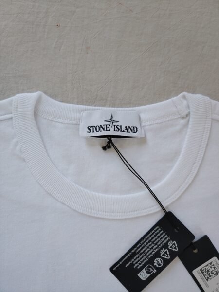 STONE ISLAND T SHIRT 20444 OVERSIZE FIT RICAMATA BIANCO - Image 5