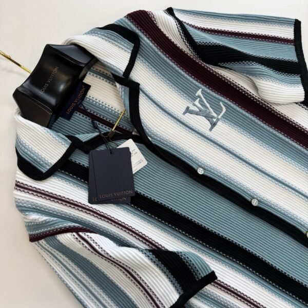 LOUIS VUITTON CAMICIA BIANCA E CELESTE - Image 8
