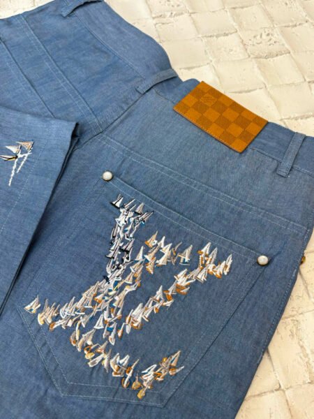 LOUIS VUITTON PANTALONCINO CELESTE - Image 6