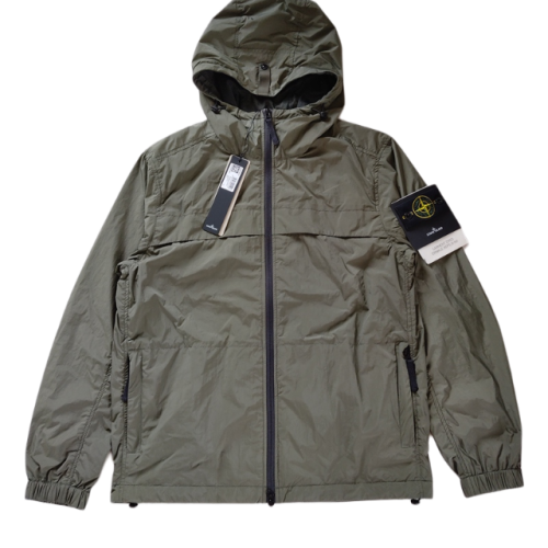 STONE ISLAND GIUBBINO 801540922 CRINKLE ANTIVENTO/ANTI PIOGGIA VERDE