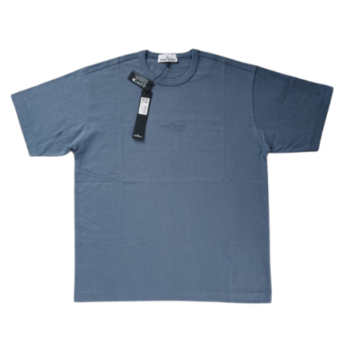 STONE ISLAND T SHIRT 20444 OVERSIZE FIT RICAMATA BLU