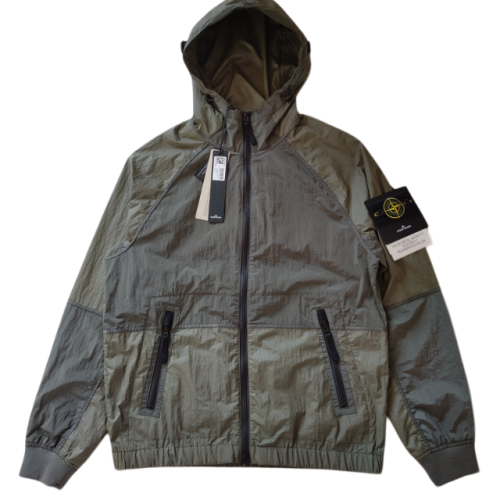 STONE ISLAND GIUBBINO 42020 NYLON METAL WATRO ANTI VENTO/PIOGGIA VERDE