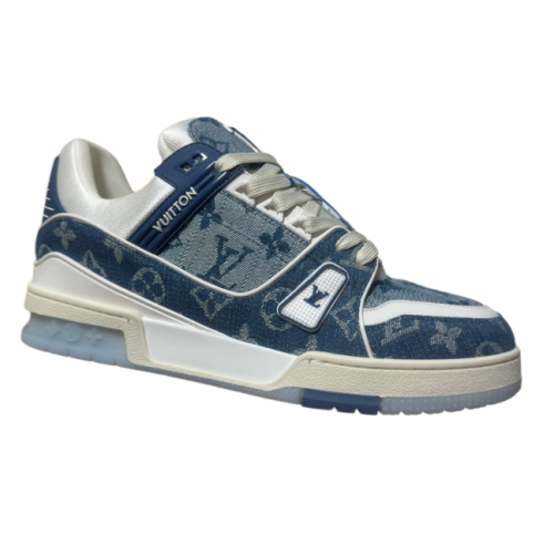 LV TRAINERS DENIM BLU
