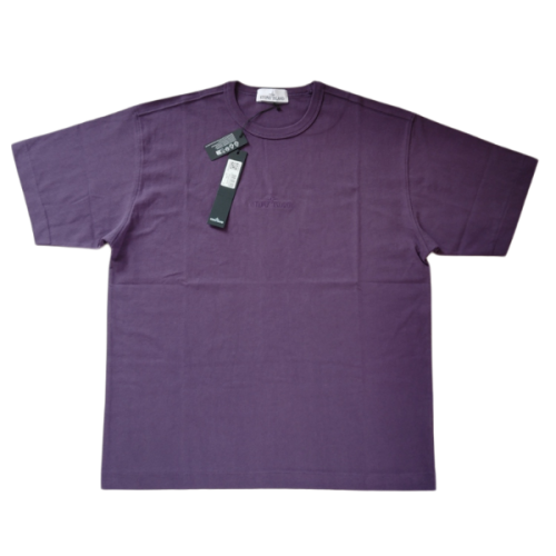 STONE ISLAND T SHIRT 20444 OVERSIZE FIT RICAMATA VIOLA