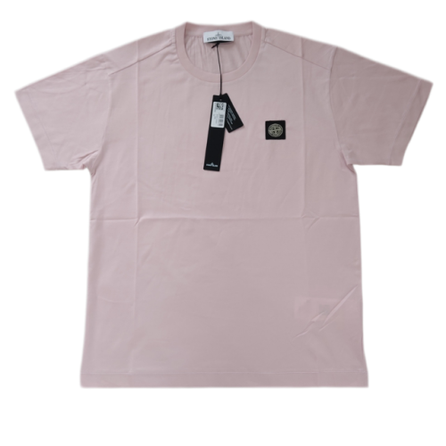 STONE ISLAND T SHIRT 24113 MERCERISED COTTON ROSA