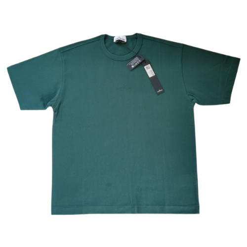 STONE ISLAND T SHIRT 20444 OVERSIZE FIT RICAMATA VERDE SCURO
