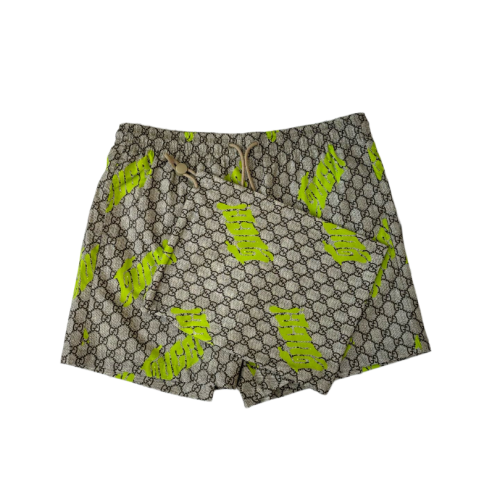 GUCCI COSTUME DA BAGNO / SWIM BEIGE E LIME