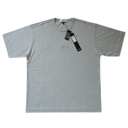 STONE ISLAND T SHIRT 20444 OVERSIZE FIT RICAMATA GRIGIO CHIARO