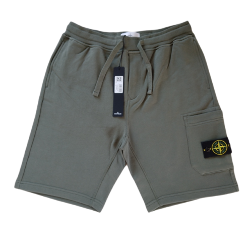STONE ISLAND PANTALONCINO 64651 SWEAT VERDE SCURO