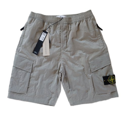 STONE ISLAND PANTALONCINO L0219 NYLON METAL GRIGIO CHIARO