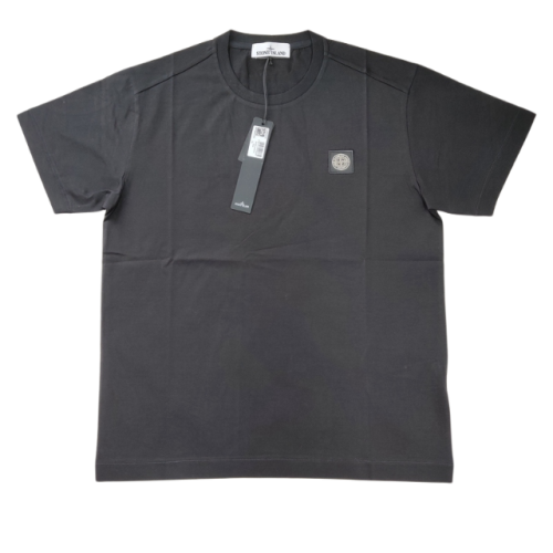 STONE ISLAND T SHIRT 24113 MERCERISED COTTON NERO