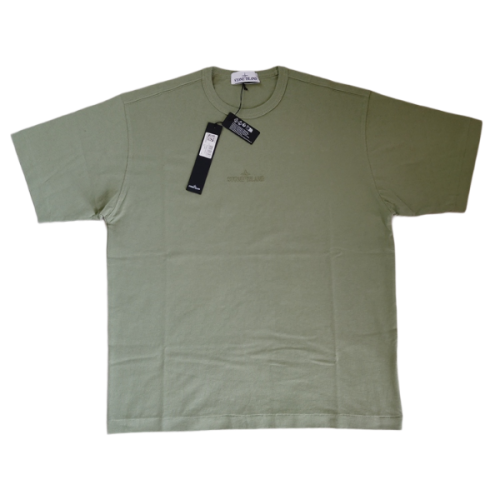 STONE ISLAND T SHIRT 20444 OVERSIZE FIT RICAMATA VERDE