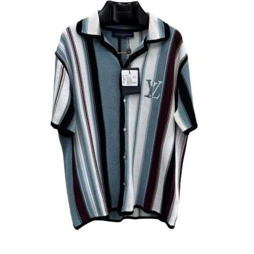 LOUIS VUITTON CAMICIA BIANCA E CELESTE