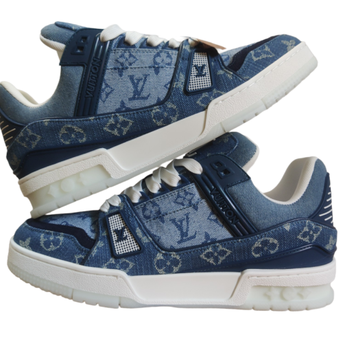 LV TRAINERS DENIM BLU