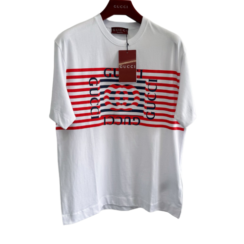GUCCI T SHIRT BIANCA E ROSSA