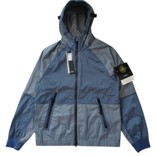 STONE ISLAND GIUBBINO 42020 NYLON METAL WATRO ANTI VENTO/PIOGGIA BLU