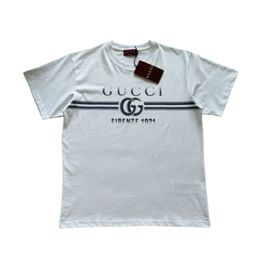 GUCCI T SHIRT BIANCA E BLU SCURO
