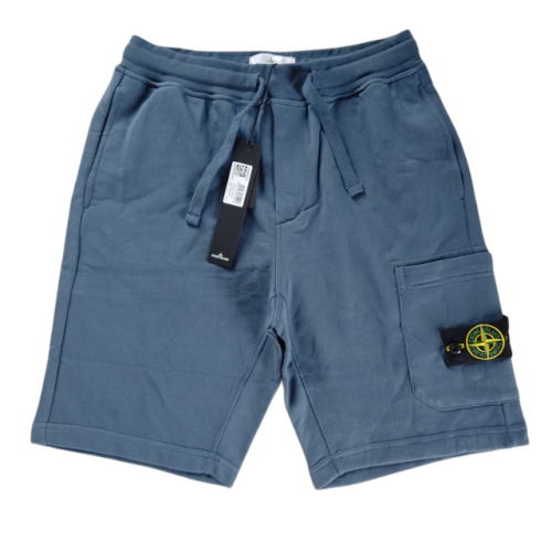 STONE ISLAND PANTALONCINO 64651 SWEAT BLU CHIARO