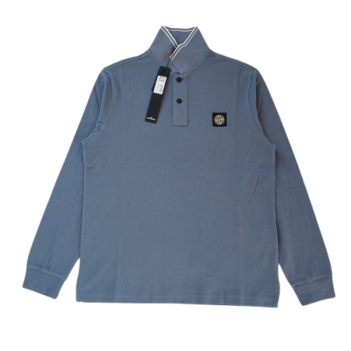 STONE ISLAND LONG SLEEVE POLO 2SL18 BLU CHIARO